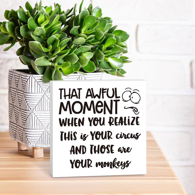 Funny Boss Gifts for Women Men, Gag Gifts Office Sign, Appreciation Gifts for Manager Coworker Employee Decor Funny Home Office Desk Decor Boss Day Gifts 5 X 5 Inch