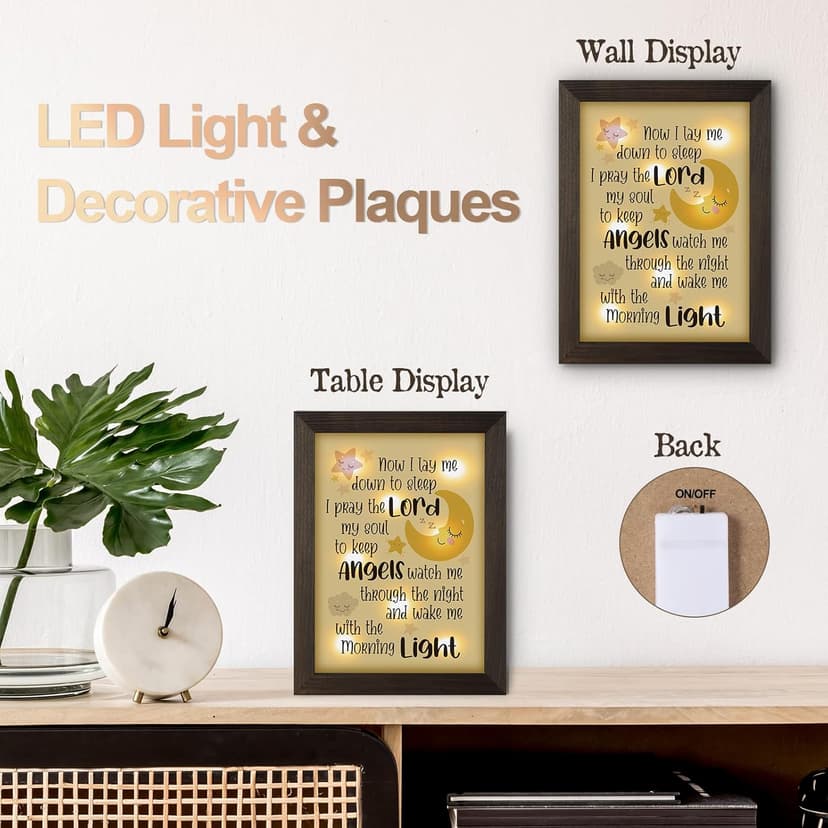 Baptism Gifts for Baby - Christening Gifts for Girls and Boys, Nursery Decor Night Light - Now I Lay Me Down to Sleep