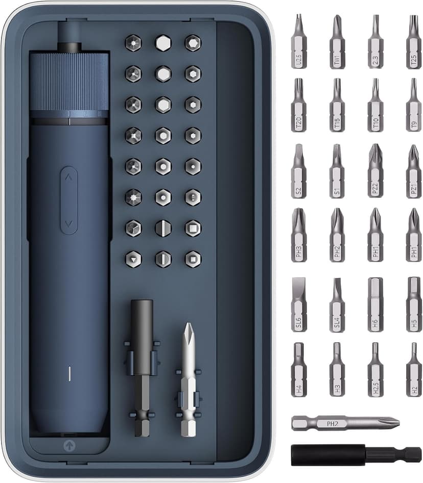 1/4'' Hex, Magnetic Lid, 1500mAh Rechargeable, LED Light, Ideal for Furniture Assembly, Home Improvement, and Garage Projects HOTO 25-Piece Upgraded Electric Screwdriver Kit, Cordless Screwdriver B0BLMQ8BXB