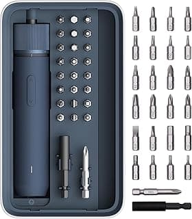 1/4'' Hex, Magnetic Lid, 1500mAh Rechargeable, LED Light, Ideal for Furniture Assembly, Home Improvement, and Garage Projects HOTO 25-Piece Upgraded Electric Screwdriver Kit, Cordless Screwdriver B0BLMQ8BXB