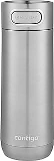 Contigo Luxe Vacuum-Insulated Stainless Steel Thermal Travel Mug 16 Ounces Stainless Steel
