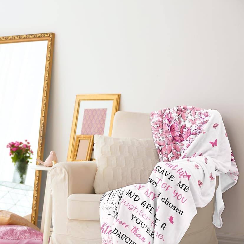 Daughter in Law Christmas Birthday Gifts from Mother Father in Law, Daughter in Law Gifts for Mothers Day Wedding Day Daughter in Law Gifts, Gifts for Daughter in Law Blanket 60"x50" B0CF9GRYX7