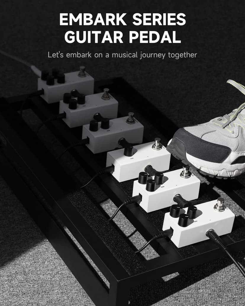 Donner Compressor Pedal for Electric Guitar, DIY Shell, Analog True Bypass Effects Pedal, Vintage Warmth & Studio-Grade Clarity(EMBARK 08)