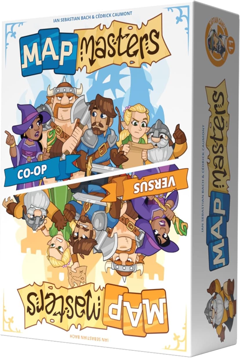 Captain Games Map Masters Card Game - Competitive or Cooperative Dungeon-Crawling Adventure & Strategy Game - Family Fun for Kids & Adults, Ages 10+, 1-5 Players, 30-60 Min Playtime