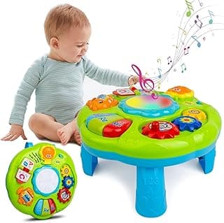 Baby Toys 6-12 Months, Baby Activity Table Center, Musical Toys for Infant Toddler 0 3 6 9 12 18 Months, Boy Girl Toy for 1 2 3 Year Old