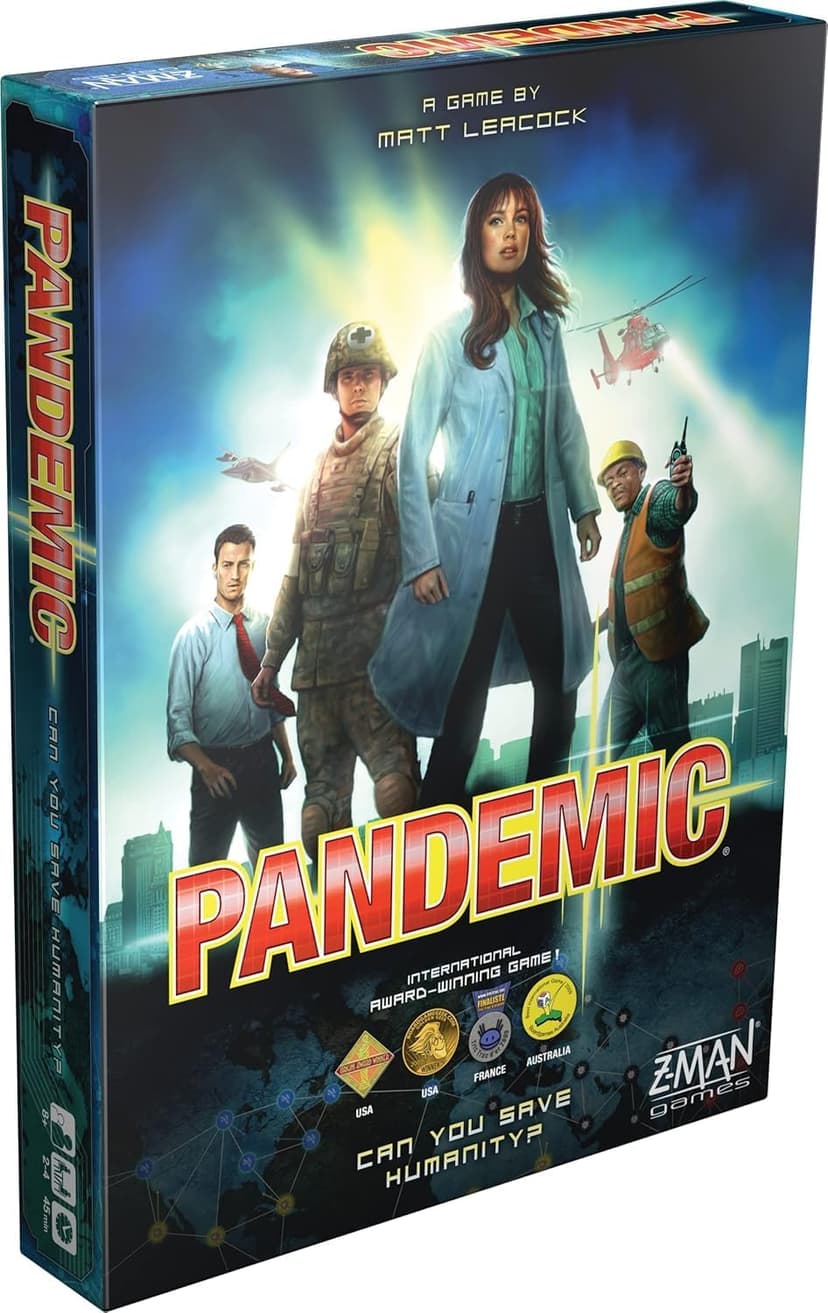 Pandemic Board Game - Cooperative Strategy for Adults & Families, Stop Global Disease Outbreaks, Adult Board Games, Teamwork & Strategy, Fun for Adults, 2-4 Players Ages 8+, 45-60 Minute Playtime