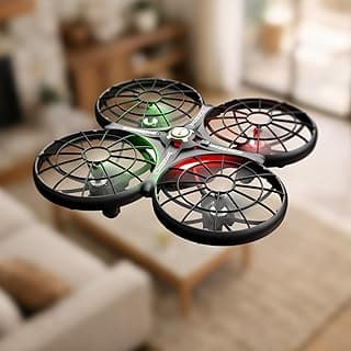 SYMA X100 Drone for Kids 8-12, Automatic Obstacle Avoidance, Up to 20 Mins Flight Time(2 Batteries), One-Key 360°Flips and Altitude Hold, Full-Guard Safe Indoor Drone Gift for Boys & Girls