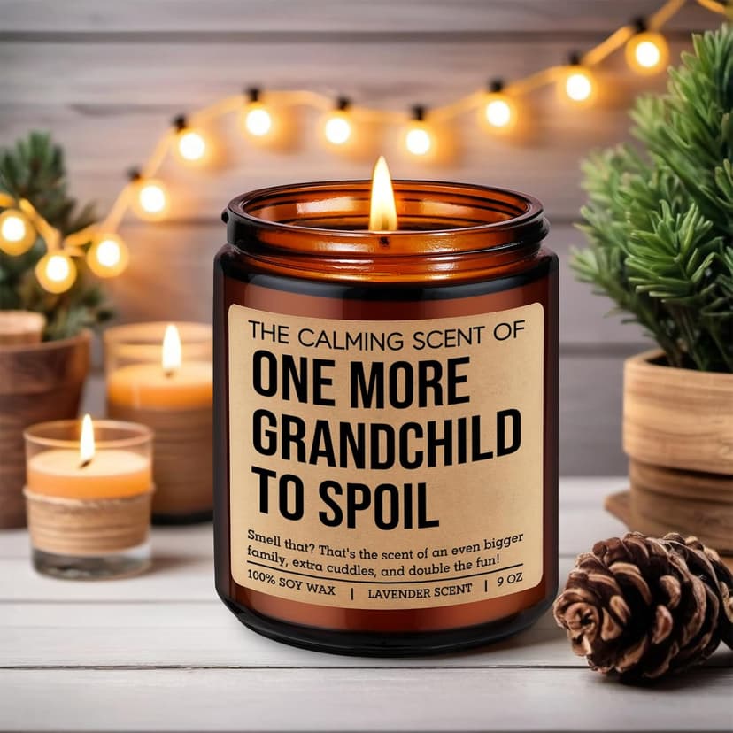 Miracu One More Grandchild Candle, Pregnancy Announcement for Grandparents, Baby Announcements Ideas, Pregnancy Reveal to Parents, Funny 2nd, Second Baby, Grandparents Again Gifts for Grandma Grandpa
