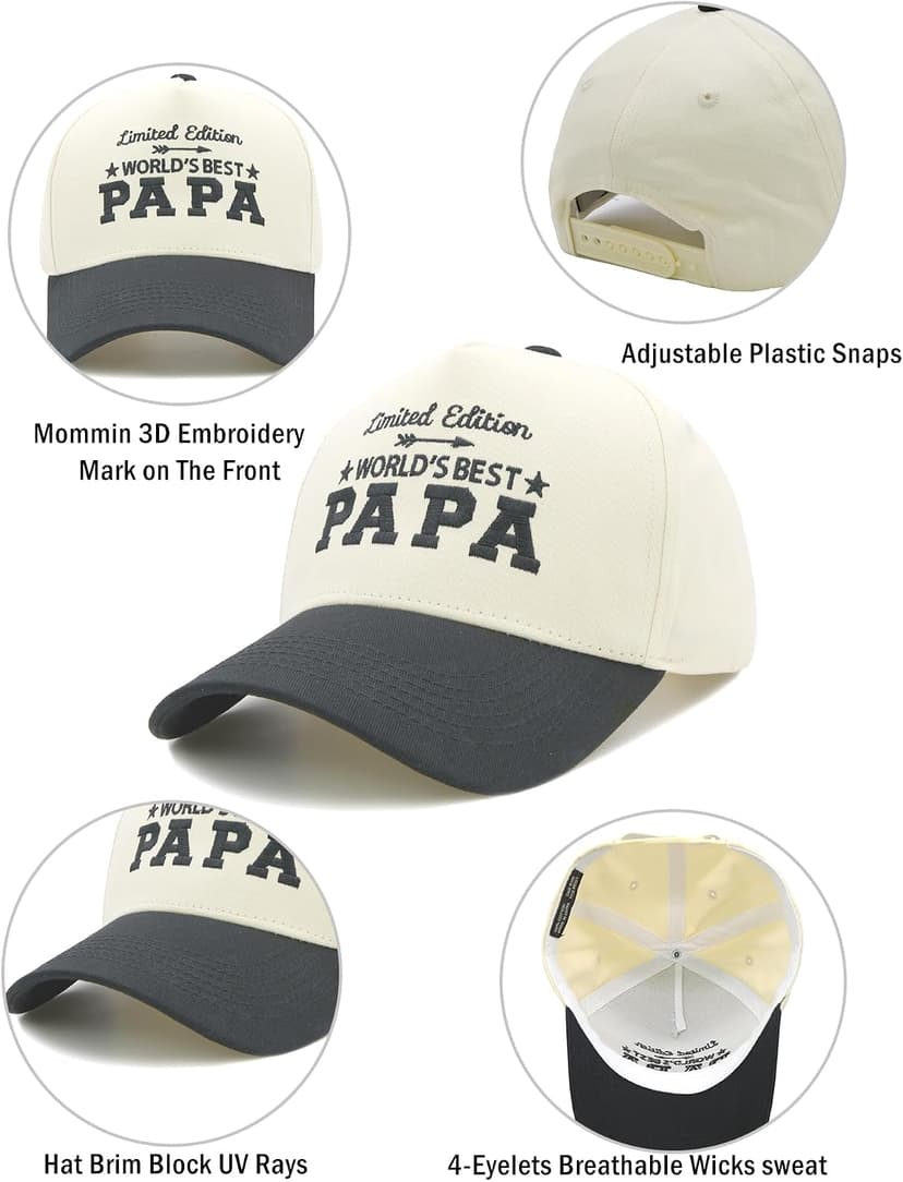 Vintage Adjustable Fathers Day Retirement Gifts from Daughter Son Wife Birthday Gifts for Grandpa/Dad/Papa Embroidered Baseball Cap B0FKGND3HJ