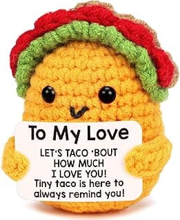 Boyfriend Husband Anniversary I Love You Gifts for Her Him Women Girlfriend Wife Birthday Unique Gift Idea, Handmade Crochet Taco Couples Romantic Valentines Christmas Small Wedding Gifts - To My Love