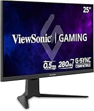 ViewSonic XG2536 25 Inch 1080p Gaming Monitor, IPS with 280Hz and 0.5ms for Elite Gaming Performance, FreeSync Premium and G-Sync Compatible, Advanced Ergonomics, 65W USB-C, HDMI, and DisplayPort