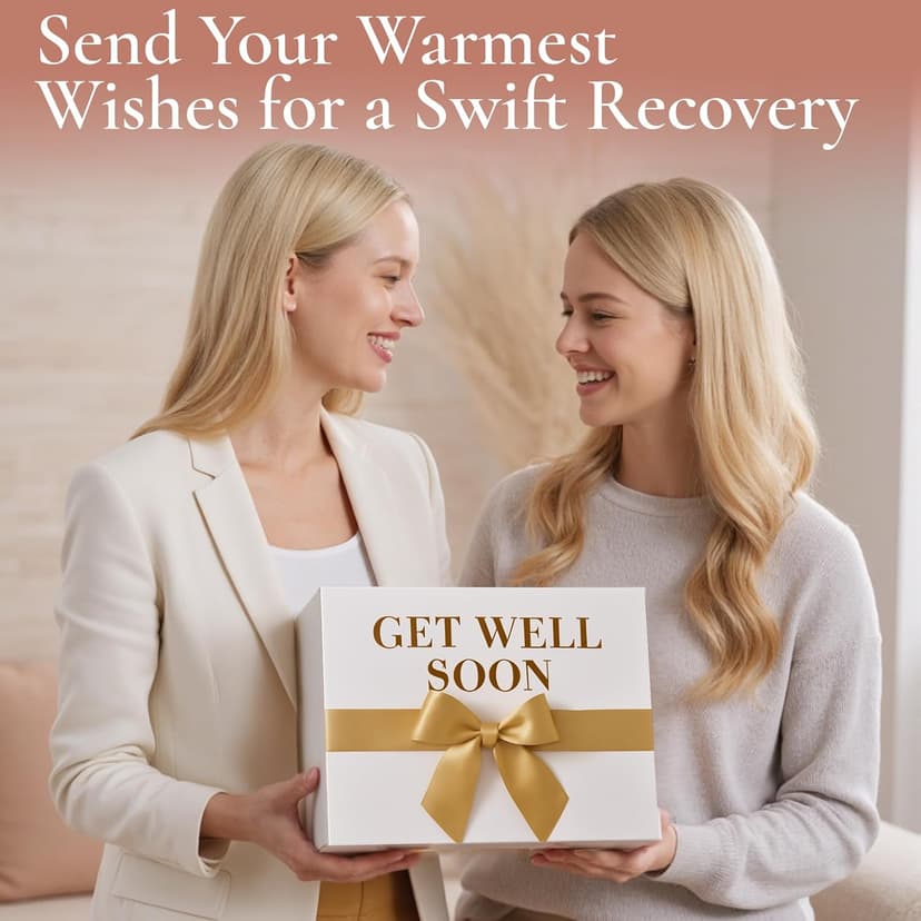 Get Well Soon Gift Baskets for Women - After Surgery Recovery Care Package for Women, Self Care, Thinking of you and Feel Better Gifts - Sympathy Box for Sick Friend Post Surgery