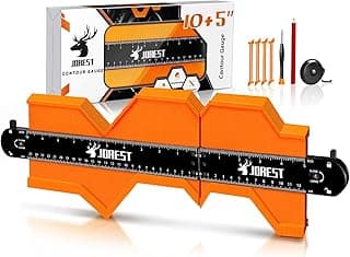 JOREST Connectable Contour Gauge (10+5 Inch), Gifts Ideas for Men Dad Handyman Husband Him, Shape Profile Duplicator with Lock, Outline Angle Measuring Tool, Template tool, Tile Flooring, Scribe Edge