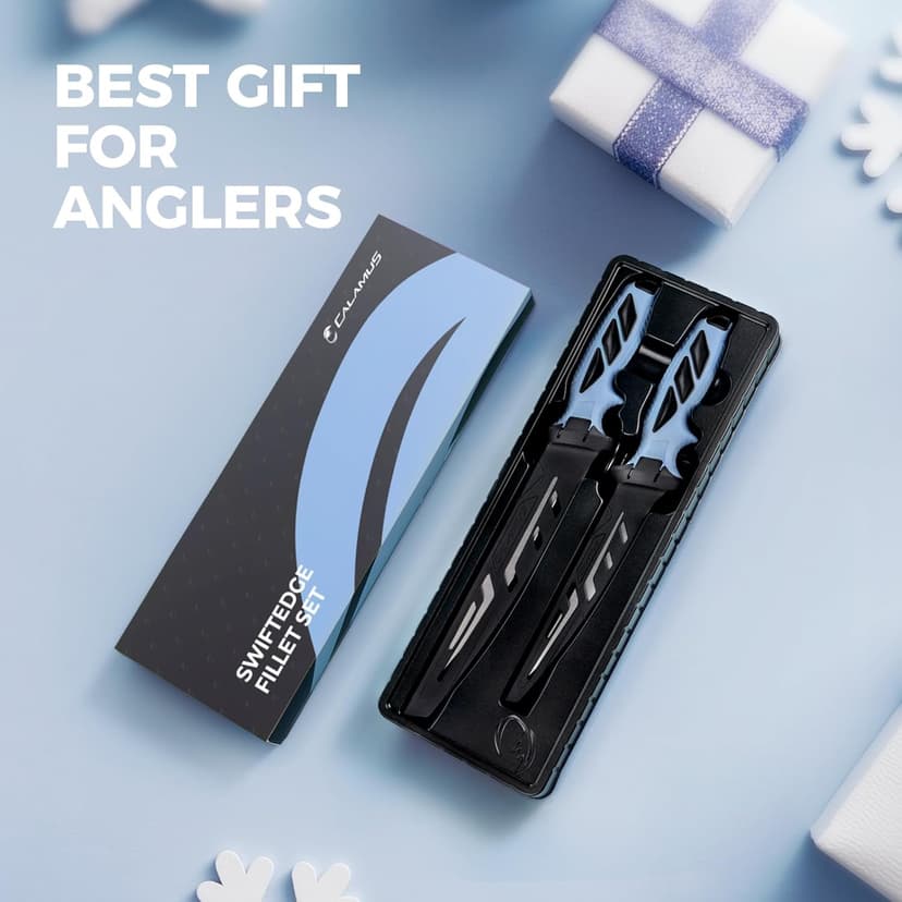 Calamus SwiftEdge Fillet Knife Set, Fishing Knife, G4116 German Stainless Steel, Ultra-Sharp & Flexible Blade, Rust & Corrosion-Resistant Blade, Non-Slip Handle, Fishing Gear, Fishing Gift For Men