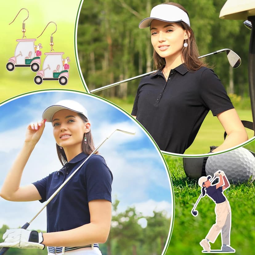 Nosiny 6 Pairs Sports Earrings for Women Game Earrings Jewelry Football Volleyball Softball Soccer Tennis Golf Tooth Nurse