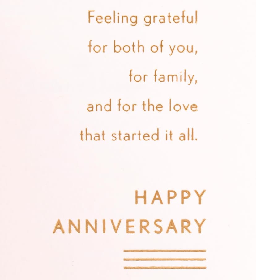 Hallmark Anniversary Greeting Card for Parents (Grateful For You Both)