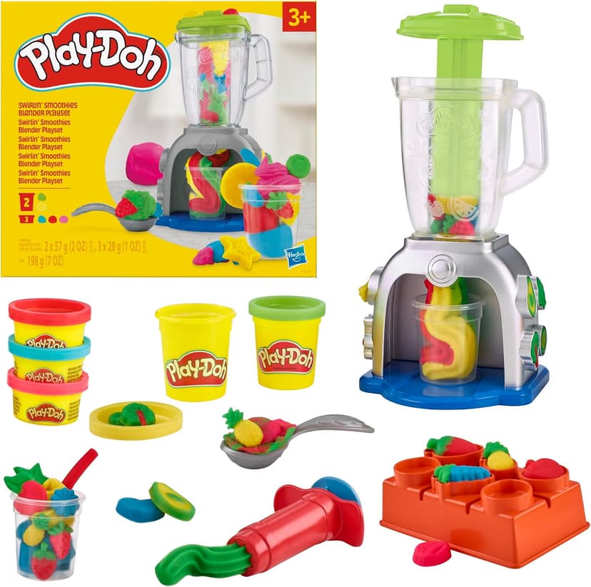 Play Doh Swirlin' Smoothies Toy Blender Playset, Play Kitchen Appliances, Kids Arts and Crafts Toys for 3 Year Old Girls and Boys and Up B0C3528VHM