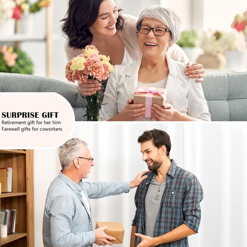 Retirement Gift for Woman, Retirement Gifts for Men Women Farewell Gifts for Coworker Teachers Friends Boss 2025 Leaving Goodbye Best Cool Happy Party Decorations Banner Card Candles