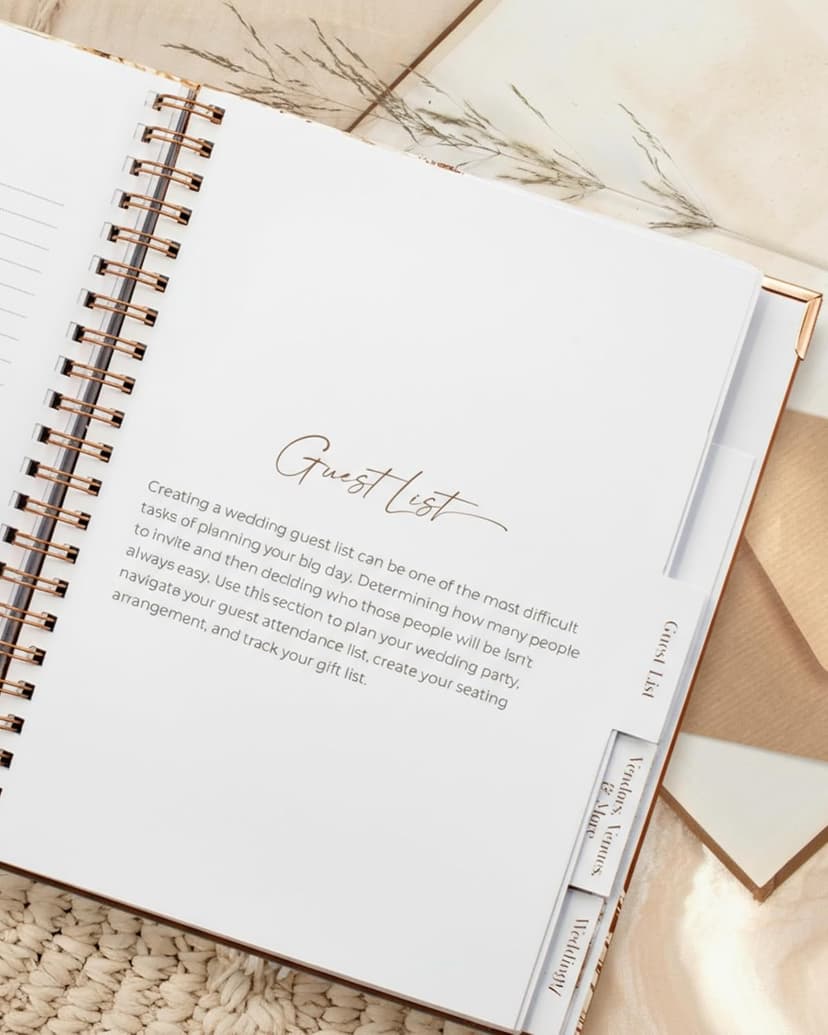 Beautiful Boho Wedding Planner Book and Organizer - Enhance Excitement and Makes Your Countdown Planning Easy - Unique Engagement Gift for Newly Engaged Couples, Future Brides and Grooms,9 X 11 inches