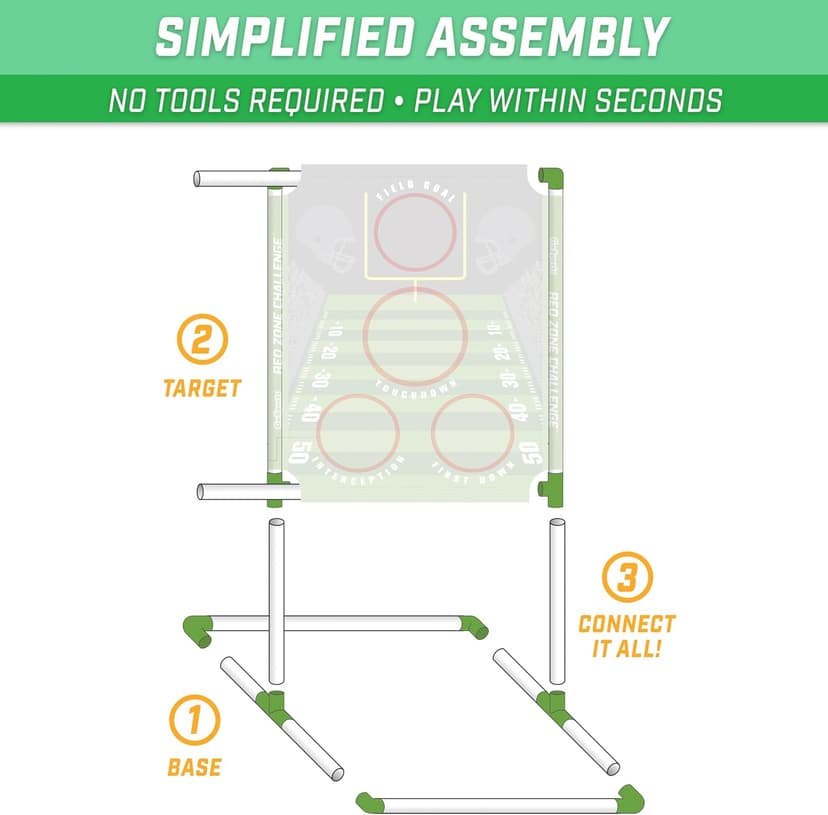 GoSports Football & Baseball Toss Games Available in Football Red Zone Challenge or Baseball Pro Pitch Challenge Choose Between Backyard Toss or Door Hang Targets