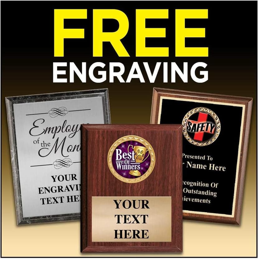 Crown Awards 8x10 Personalized Recognition Plaque Trophy Award B08XWCRK1P
