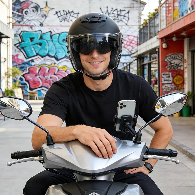 Motorcycle Helmets Open Face for Streey Moped Scooter, Dual Visor 3/4 Moped Helmets for Adults Motorbike Half Helmet 601 DOT Approved Men and Women