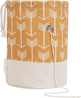 TOGETRUE Yarn Bag, Small Knitting Crochet Bag, Portable Yarn Storage Bags Organizer for Crocheting Project, Store Skein Ball, Short Knitting Needle (Yellow)