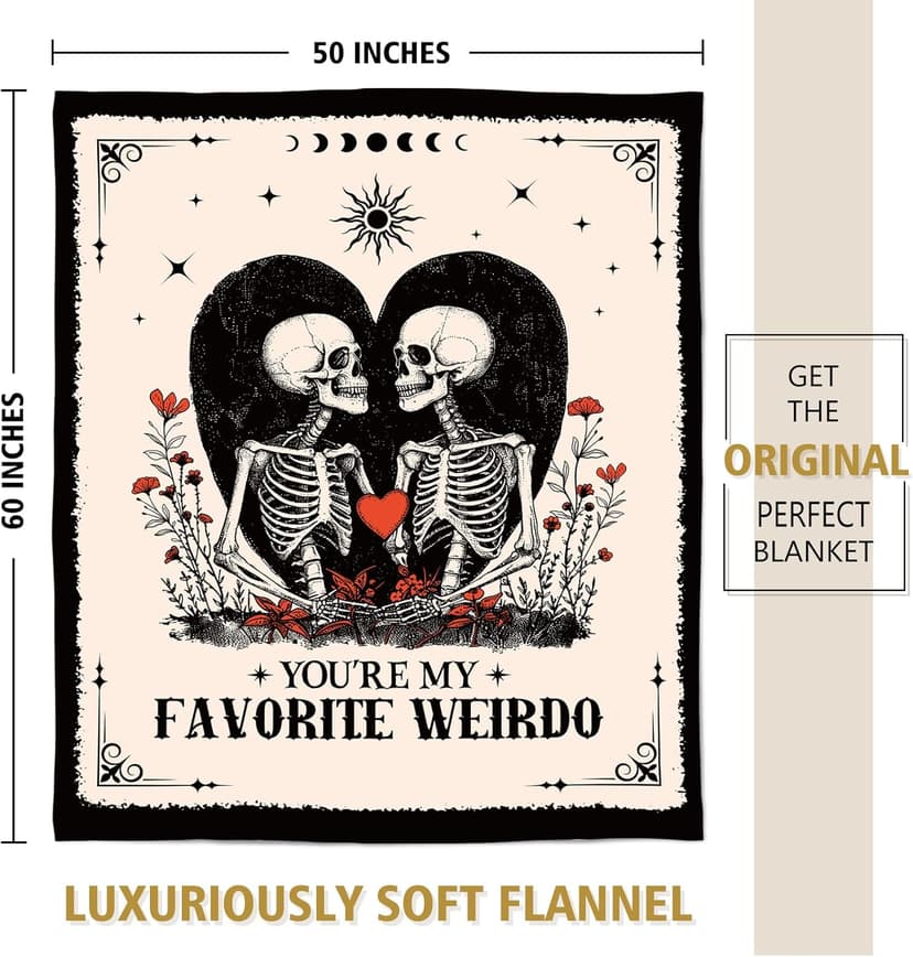 Gifts for Him Her, Wedding Anniversary Blanket for Women Men, Birthday Gifts for Boyfriend Girlfriend, I Love You Gift, Engagement, Wedding Gift for Wife, Husband, Couple, 60"X50"