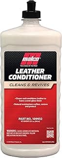 Malco Leather Conditioner for Cars - Cleans and Conditions Automotive Seats & Surfaces/Natural Moisturizers Soften, Restore and Protect Leather Interiors / 32 Oz (109932)