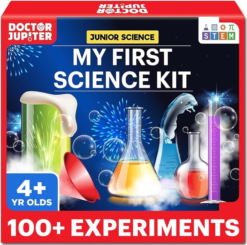 Doctor Jupiter My First Science Kit for Kids Ages 4-5-6-7-8 | Christmas, Birthday Gift Ideas for 4+ Year Old Boys & Girls | Toy Stem Kit with 100+ Experiments | Learning & Educational Projects