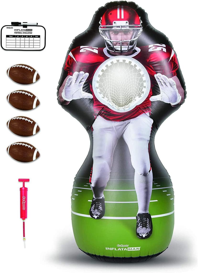 GoSports Inflataman Football Challenge - Inflatable Receiver Touchdown Toss Game