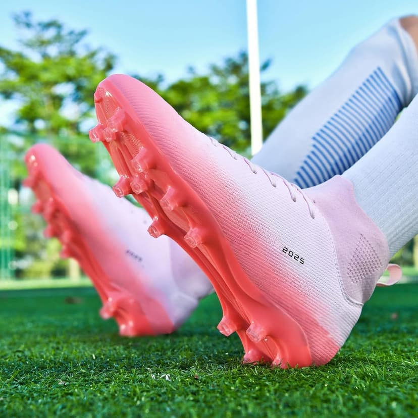 TOPSFEBA Soccer Cleats for Mens Womens Indoor Soccer Shoes Unisex Baseball Turf Shoes Youth Rugby Shoes Adult AG FG TF Football Boots Wide Training Sneaker