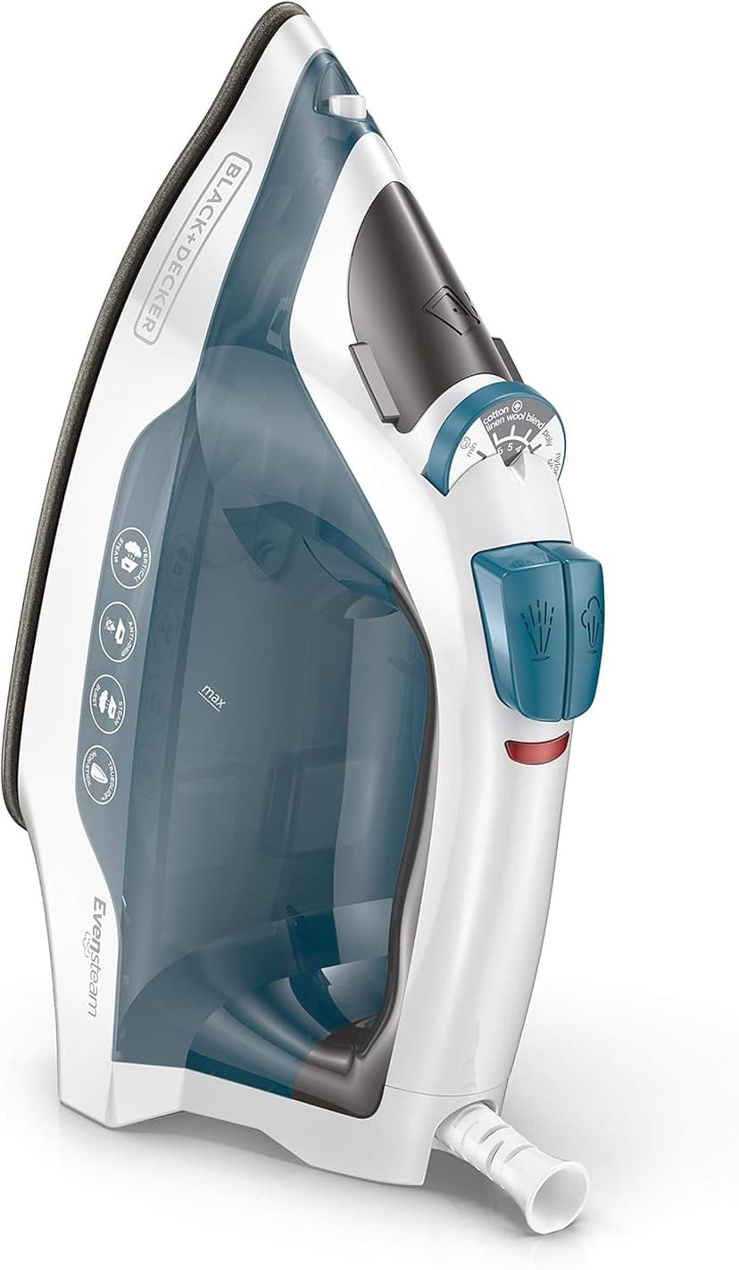 BLACK+DECKER Easy Steam Compact Iron, with Non Stick Soleplate