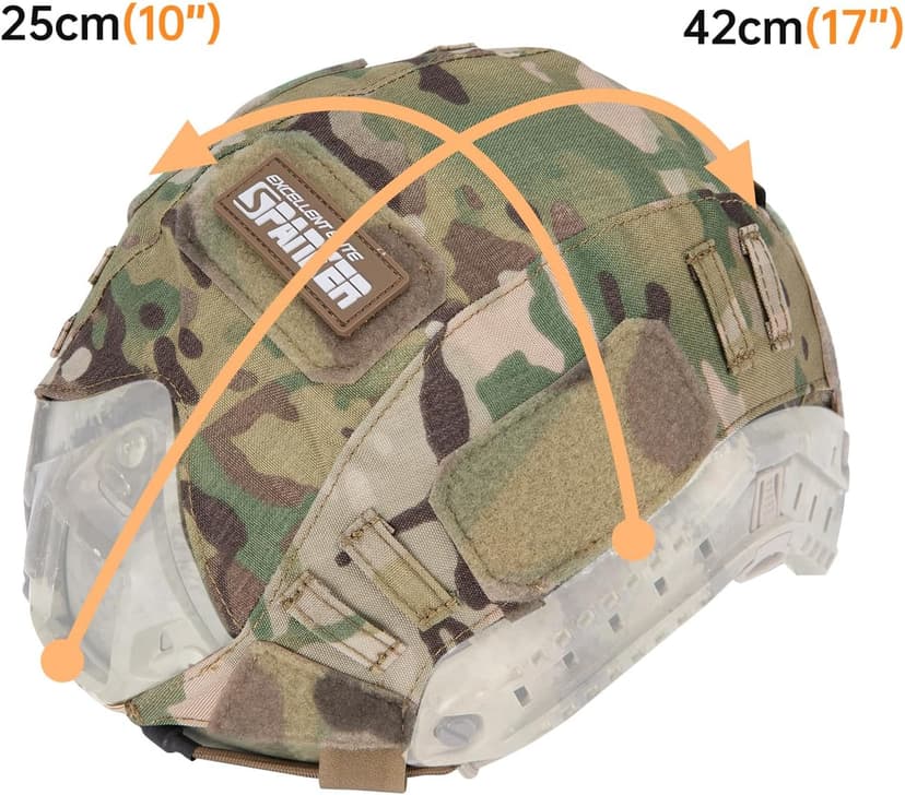EXCELLENT ELITE SPANKER Tactical Helmet Cover, Military Fast Helmet Cover for Ops-Core Fast PJ/MH in Size M/L -Without Helmet