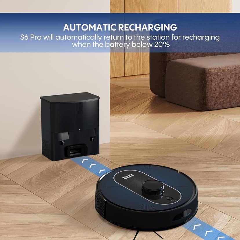 Robot Vacuum and Mop with Self-Empty Base: 5000Pa Suction, LiDAR Navigation, Smart Obstacle Avoidance, Home Mapping, No-Go Zone, 60-Day Hands-Free, Idear for Homes with Pets, Carpet & Hard Floors