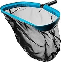 POOLWHALE Pool Skimmer Net Rake, Aluminum Frame Deep Nylon Net, Ultra Fine Mesh Pool Nets for Cleaning Leaves, Debris & Swimming Pools Skimming