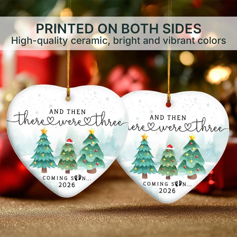 Pregnancy Ornament, Unique Pregnancy Gifts for Expecting 2026, Thoughtful Pregnant Ornaments for Mom Dad Wife Husband, Adorable Christmas Ornaments for Tree Decorations