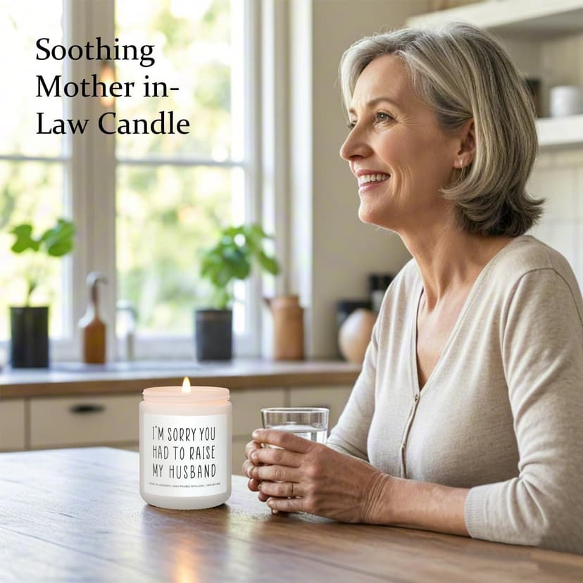 Gifts for Mother in Law, Funny Mom Dad Candles, Mother's Day Father's Day Gift for Parents in-Laws, 9OZ Lavender Soy Scented Candles for Women, Unique Christmas Birthday Gifts Valentines Day