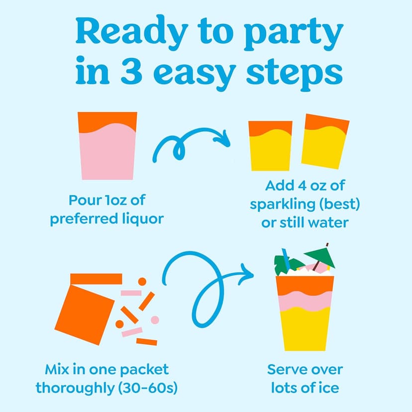 Craftmix Variety Pack, Makes 12 Drinks, Skinny Cocktail Mixers, Mocktails Non-Alcoholic Drinks - Made With Real Fruit - Vegan Low-Carb, Low-Sugar, Non-GMO, Dairy Free, Gluten Free, Easy to Mix