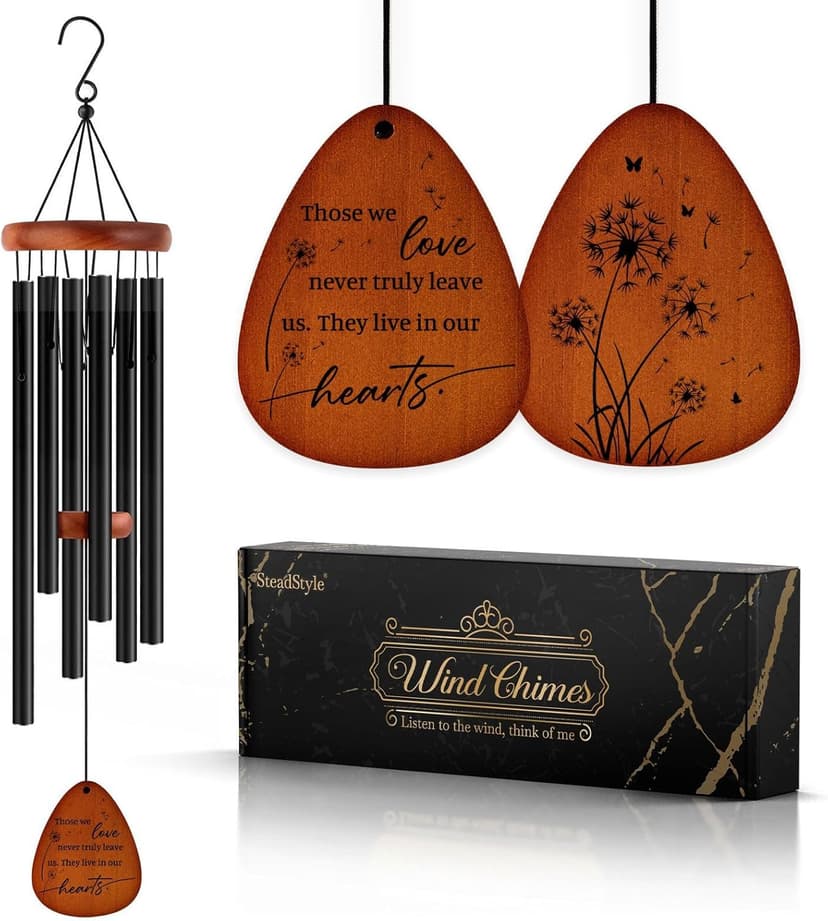 SteadStyle Memorial Gifts for Loss of Loved One, Memorial Wind Chimes, in Memory of Loved One, Bereavement Gifts, Sympathy Gift for Loss, Home Decor Outdoor Garden Patio