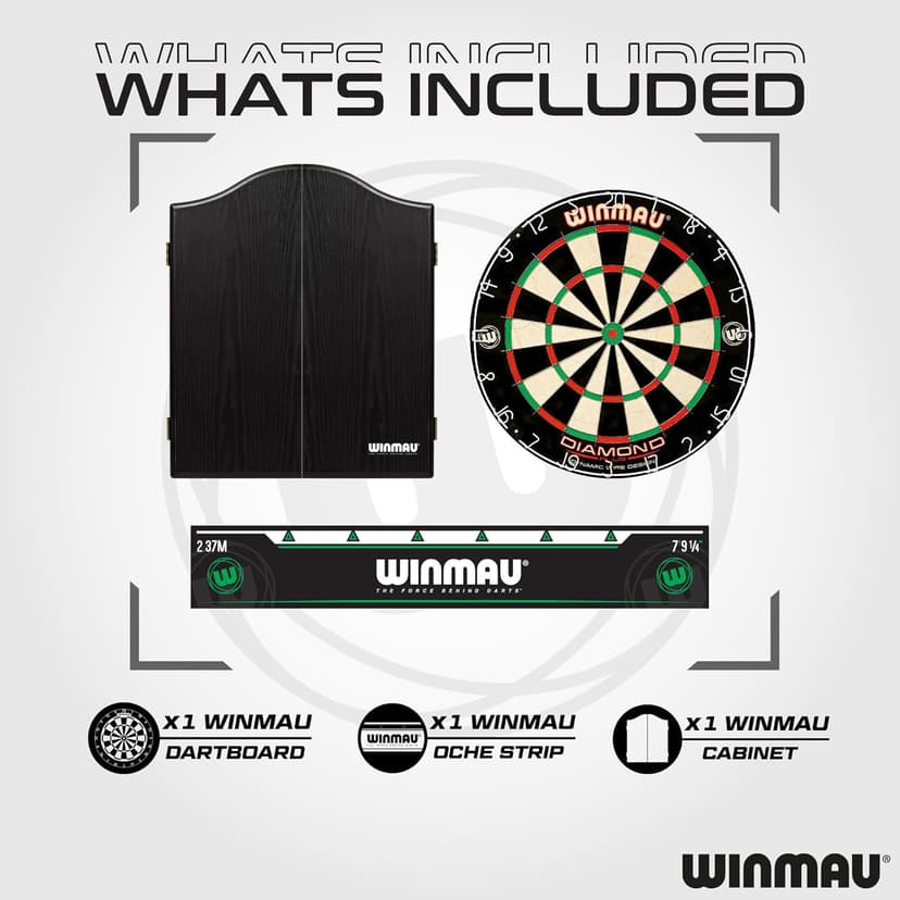 Winmau Diamond Plus Dart Board - Surround Set | Cabinet Set | Dartboard - Professional Darts Accessories - Variety of Options