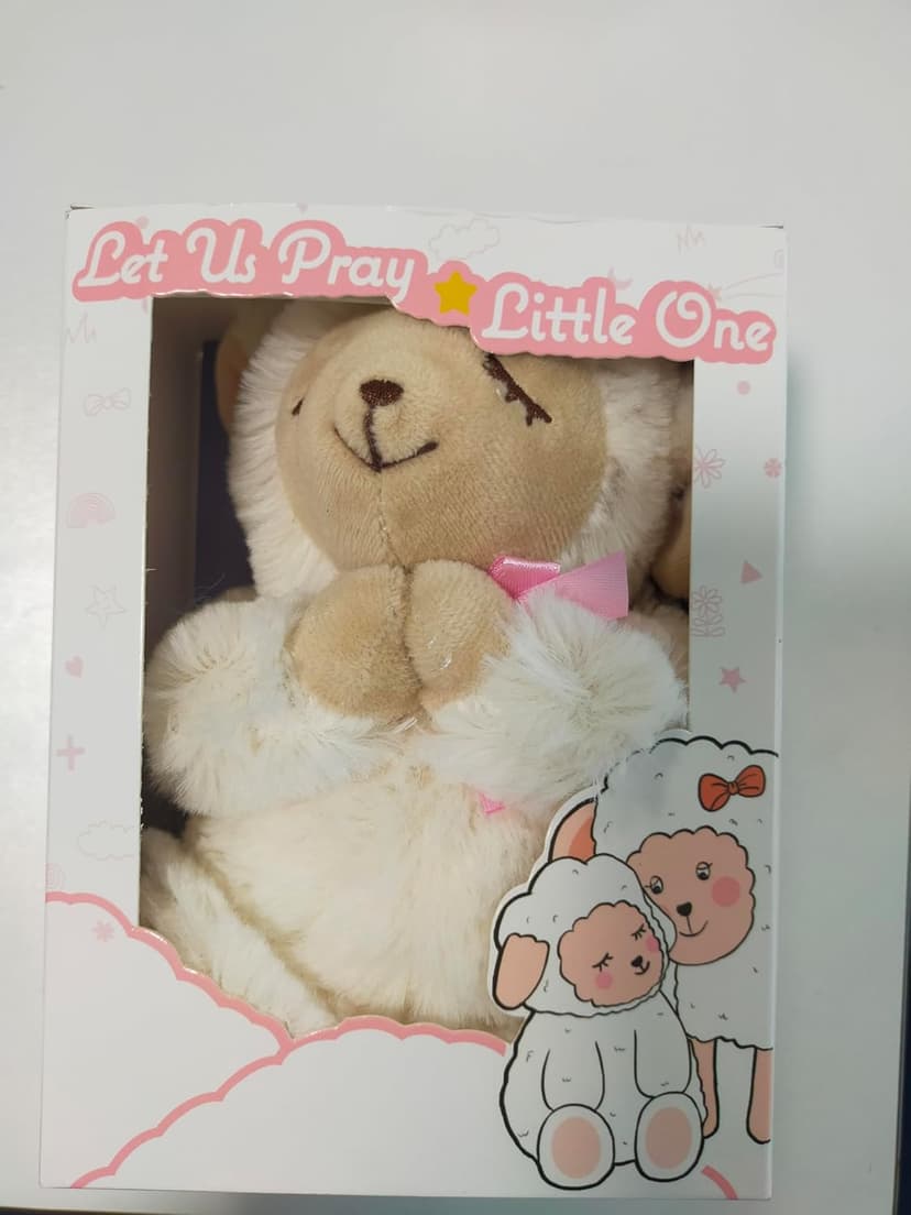 Baptism Gifts for Girl, Great Christening, Dedication and Baptism Gift Set for Girl and Newborn Baby, Includes 7" Praying Lamb Plush Toy and Let Us Pray Baby Book in Keepsake Gift Box