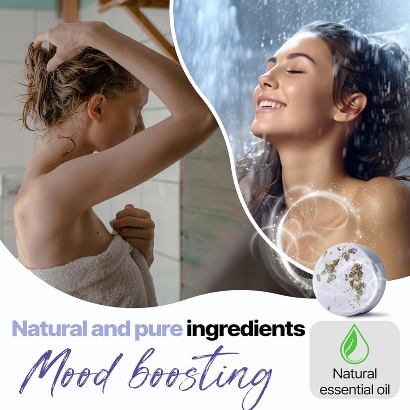 Shower Steamers Aromatherapy Birthday Gifts for Women - SWCANDY 8 Pcs Stocking Stuffers White Elephant Gifts for Adults Mom Men Teen Self Care with Natural Essential Oils Relaxation Home SPA Christmas