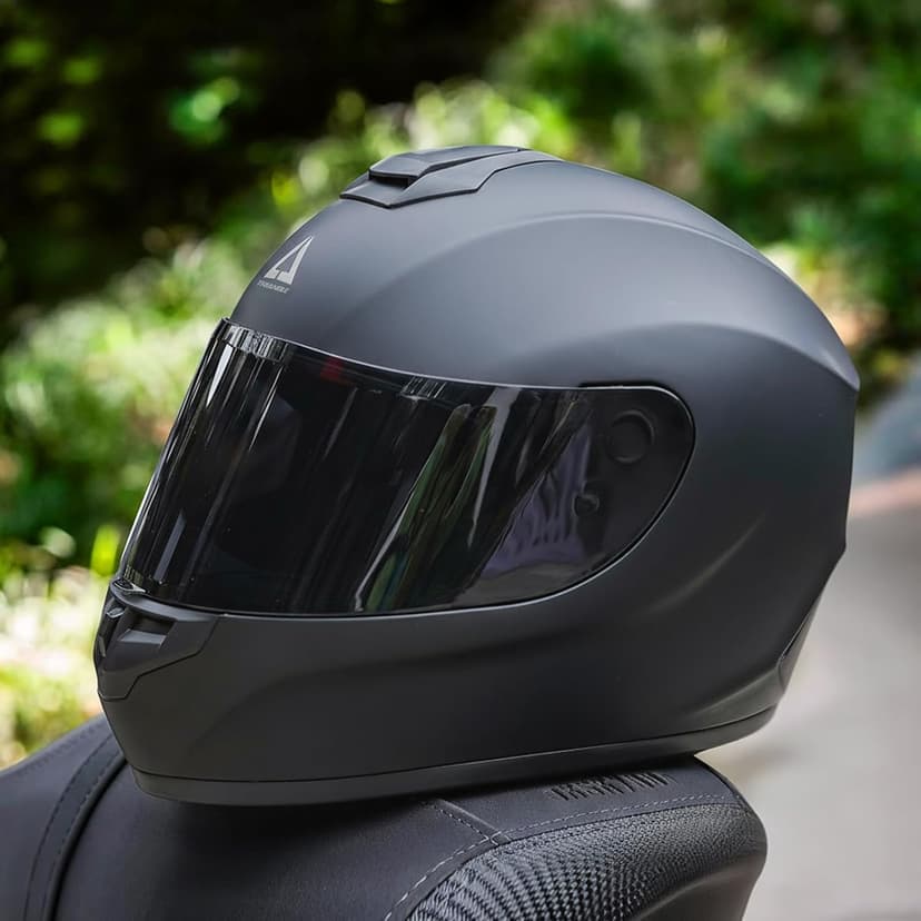 TRIANGLE Full Face Motorcycle Helmet DOT Approved, Street Bike Racing Helmet for Men Women with Tinted & Clear Visors & Carrying Bag