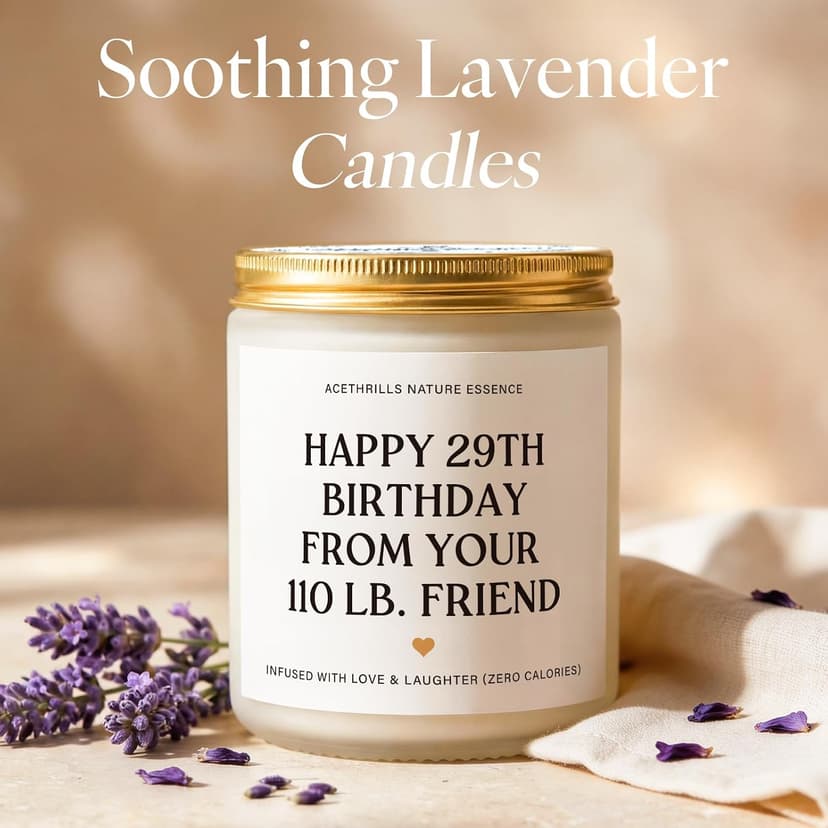 Friendship Gifts for Women, Bestie, BFF, Unique, 30th 40th 50th 65th 70th 75th 80th Birthday Gift for Women Best Friend Birthday Gifts for Women Friendship - Lavender Scented Candle B0FR252WYL