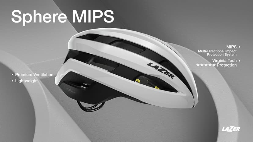 LAZER Sphere MIPS Road Bike Helmet, Lightweight Bicycling Helmet for Adults