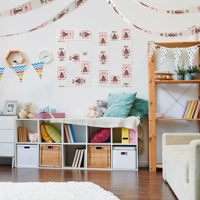 60th Birthday Gifts for Women, Men, Her, Him - Happy Prank Toilet Paper - 60th Birthday Decorations, Party Supplies Favors - 60 Years Old Funny Gag Gift Ideas, Novelty Bday Present for Friends, Family