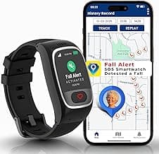 Seculife Smartwatch: Medical Alert Bracelet with GPS Tracker, Fall Detection Smart Watch, 2 Way Calling, SOS Button, Medical Watch, Emergency Device for Seniors, Life Alert System, Elderly Monitoring