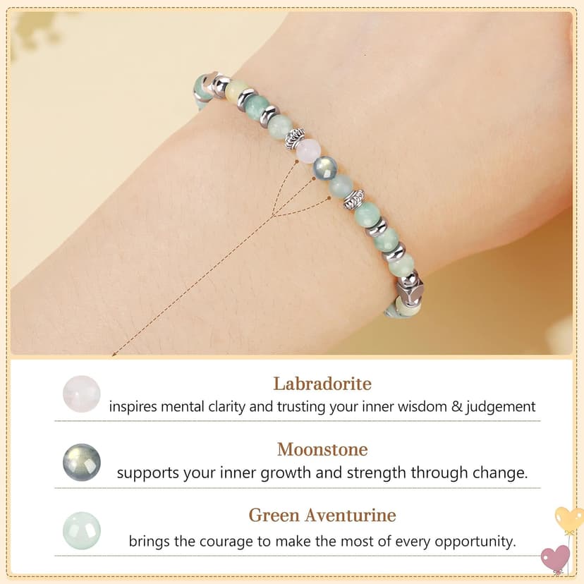 𝗚𝗶𝗳𝘁𝘀 𝗳𝗼𝗿 𝗪𝗼𝗺𝗲𝗻 𝗠𝗼𝗼𝗻𝘀𝘁𝗼𝗻𝗲 𝗔𝗺𝗮𝘇𝗼𝗻𝗶𝘁𝗲 𝗕𝗿𝗮𝗰𝗲𝗹𝗲𝘁𝘀, New Beginnings Retirement Christmas Graduation Birthday Good Luck Gifts for Women Mom Grandma Sister Coworkers Friends