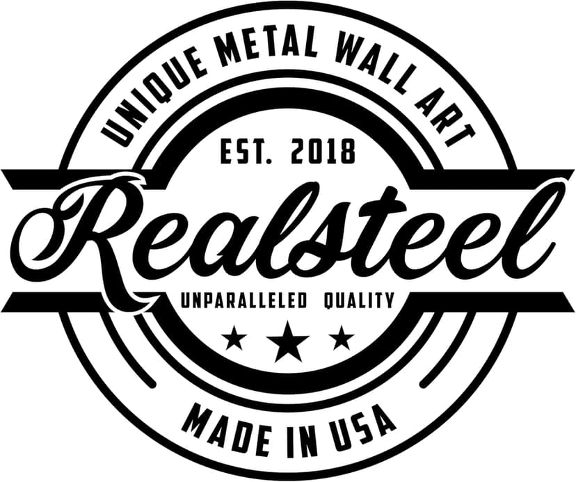 RealSteel Custom Metal Signs – Personalized Outdoor Wall Art, Wedding & Anniversary Name Plaque, Porch & Garden Decor, Campfire Monogram Yard Sign